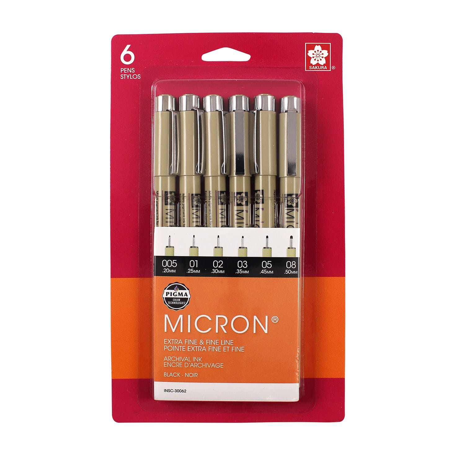 SET DE ESTILOGRAFOS PIGMA MICRON NEGRO