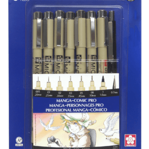 SET DE ESTILOGRAFOS MICRON MANGA-COMIC PRO