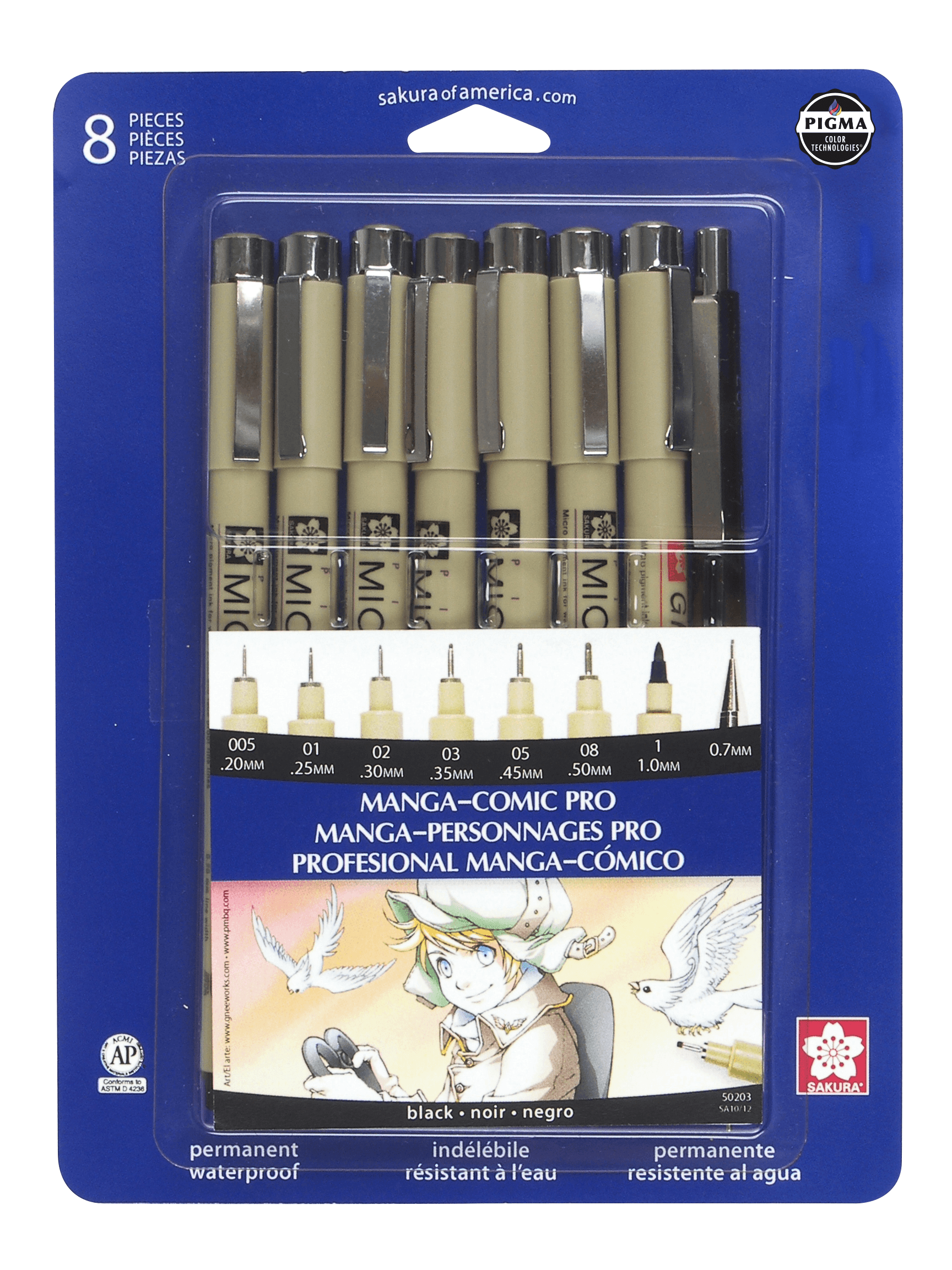 SET DE ESTILOGRAFOS MICRON MANGA-COMIC PRO