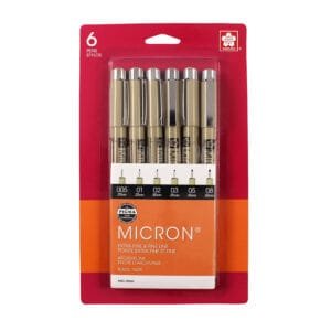 SET DE ESTILOGRAFOS PIGMA MICRON NEGRO