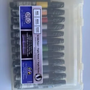 SET DE PLUMONES CHARTPAK: BASICO CON ESTUCHE 12 COLORES